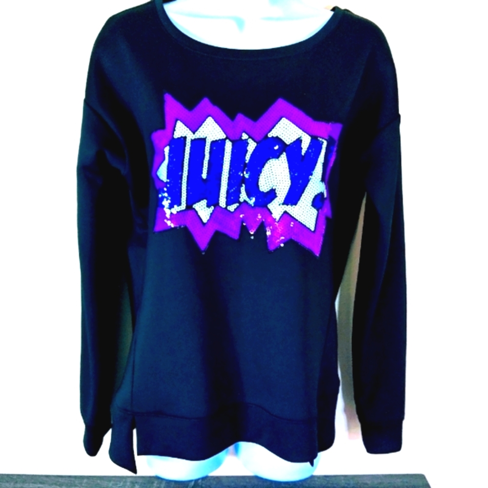 Juicy Couture Woman's M sequence Relax fit night life round neck Good CONDITION